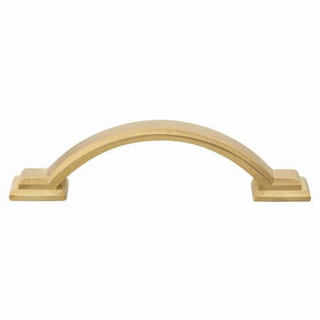 GLIDERITE HARDWARE 3 in. Center to Center Satin Gold Arched Square Cabinet Pull - 4355-SG, 5PK 4355-SG-5